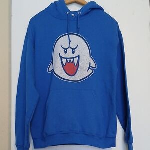 Nintendo Mario Boo Mens Pull Over Hoodie S